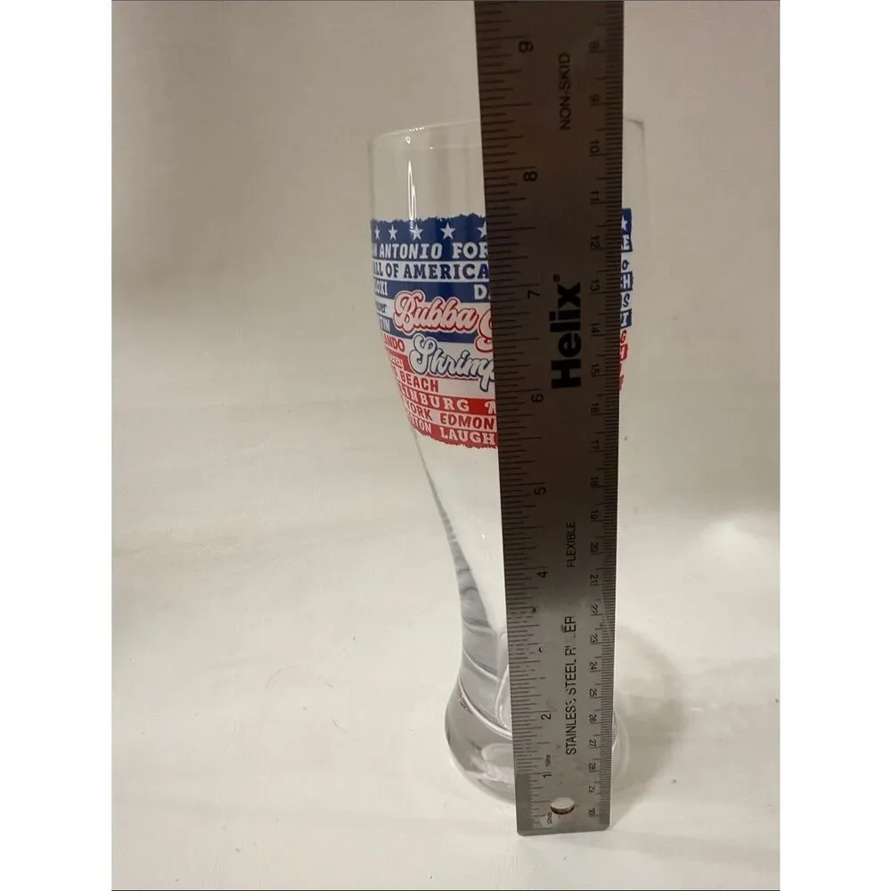 Bubba Gump Shrimp Co Restaurant White Blue Orange 20 Oz Beer Bar Cocktail Glass